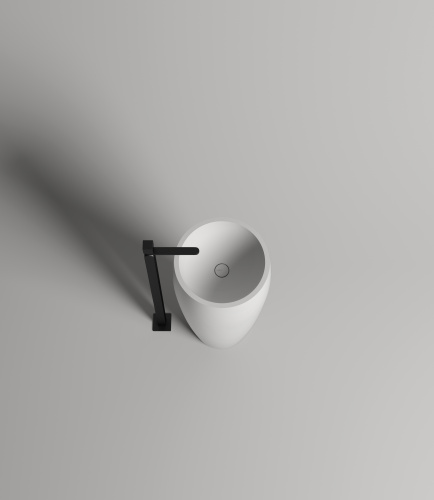 Раковина из литьевого мрамора Salini ARMONIA 130113G 47х47 напольная цвет белый без отверстий под смеситель - фото 2